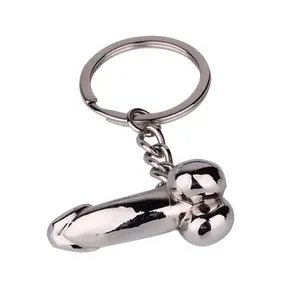 Hot Sale Männlich Genitalien Schlüssel anhänger Sexy Dick Penis Schwanz Schlüssel ring Dildo Individuelle Schlüssel anhänger für Liebhaber Metall Frauen Männer Geschenke