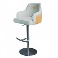 Tabouret de bar avec dossier incurvé, chaise de comptoir rembourrée, base en métal robuste pour bar à domicile, îlot de cuisine, café