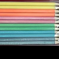 Crayons HB à paillettes, crayons en bois standard, couleurs assorties, crayons brillants pour le bureau et l'école
