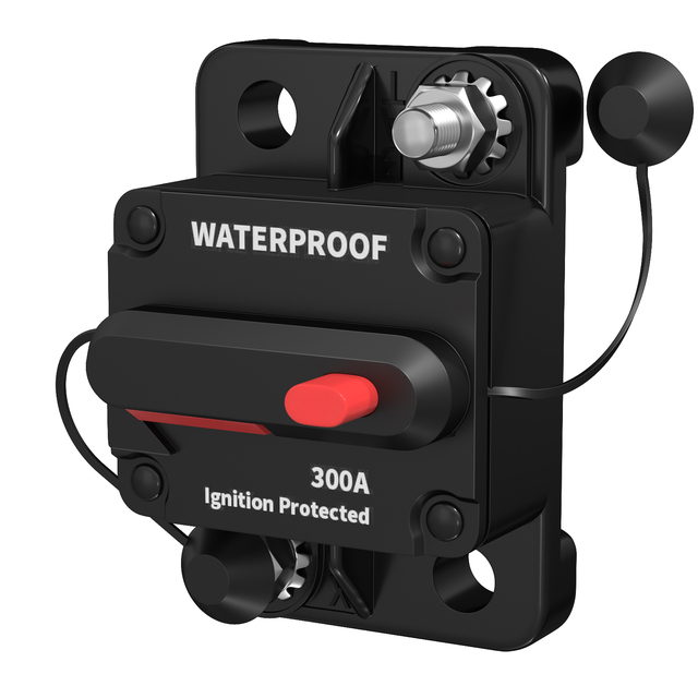 50A 100A 200A 300A Circuit Breaker 12V-48V DC Circuit Breaker Inline Waterproof Circuit Breaker With Manual Reset for Car