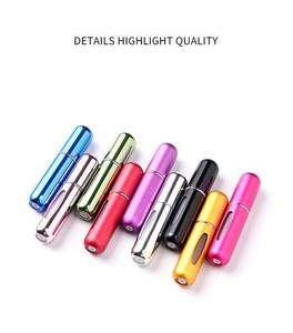 Mini bouteilles de parfum rondes en aluminium de 5ML avec remplissage de fond de pulvérisateur de pompe et conception rechargeable pour atomiseur de brume - Product Image 5