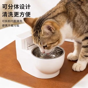 Bol à eau pour chat avec bassin intérieur amovible facile à nettoyer pour chats - Product Image 1