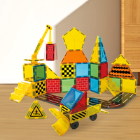 Promotion exceptionnelle : Ensemble de blocs de construction éducatifs pour enfants, tuiles d'apprentissage magnétiques, tuiles de construction en plastique STEM avec aimants