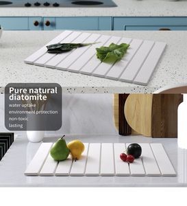 <span class=keywords><strong>Tapis</strong></span> de séchage pliable en pierre super absorbant 24x16 po pour évier de salle de bain et comptoir de cuisine - Product Image 3