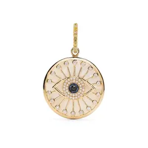 Gemnel luxury radiant diamond eye pendant iconic evil eye con ciondoli per collana di perle di motheof luccicanti