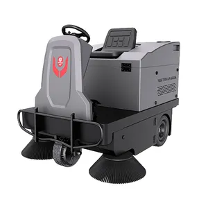 CleanHorse SP1480 battery powered driving brush cleaning street sweeper machine