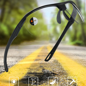 Lunettes de soleil de sport unisexe à changement de couleur avec logo personnalisé 2026, protection UV400, pour la conduite et le cyclisme, verres photochromiques - Product Image 2