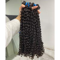 SDD Piano Color Pixie Curls Paquetes de cabello humano Resalte el cabello crudo de un solo donante Super Double Drawn Vietnamese Pixie Curl Bundles
