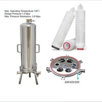 Excellent filtre sanitaire en acier inoxydable 304 316L de 20 pouces à cinq cartouches, machine de filtration d'huile de coco, nouveau débit de 5000 L/H