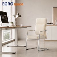 Fauteuil de bureau en cuir de luxe EGROspace haut de gamme pour réception, conférence, réunion, visiteur, exécutif