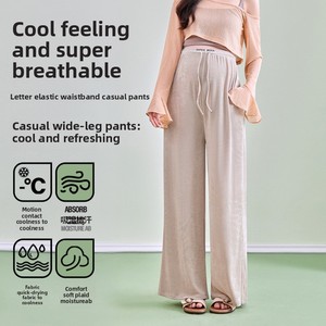 <span class=keywords><strong>Pantaloni</strong></span> a Vita Alta e Gamba Larga per Donne in Gravidanza 2026, Nuova Taglia Grande, Traspiranti con Supporto per l'Addome, Stile Vintage per Donne e Ragazze - Product Image 4