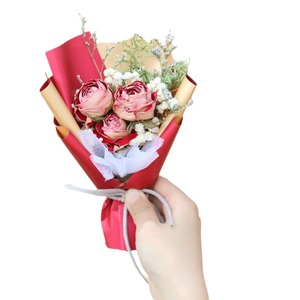 Bouquet di Fiori Secchi Naturali, <span class=keywords><strong>Rose</strong></span> Essiccate e Gypsophila, Regalo di Fiori Eterni per Matrimoni e San Valentino - Product Image 5