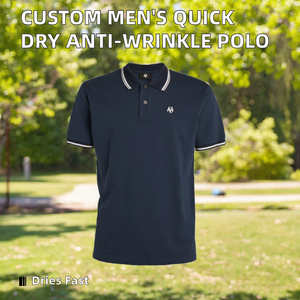 Camisetas de Punto Personalizadas para Hombre, Antiarrugas, Antibolitas, Transpirables, Ecológicas, de Secado Rápido, Diseño Personalizado - Product Image 2