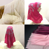 Mode femmes écharpe Strass cristal pierres conception Hot Fix strass transfert conceptions pour Hijab femmes musulmanes écharpe