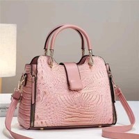 Sac à bandoulière pour femmes de grande capacité avec décoration crocodile, sac à main de haute qualité pour femmes