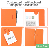 Organisateur d'accessoires magnétique en cuir personnalisé support de lecture intelligent pour ordinateur portable tablette téléphone sur tapis de bureau pliable