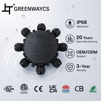 Boîtier de jonction étanche Greenway M686-O, connecteur de câble circulaire PC 1 à 8 voies avec certificats ETL CE CB UKCA pour les marchés mondiaux