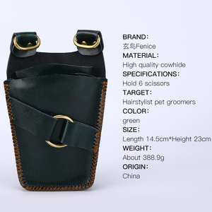 Gran capacidad de cintura de cuero tijeras de peluquería herramienta caso bolsa - Product Image 5