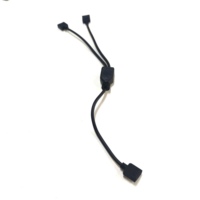Kabel Splitter ARGB 1 ke 2 30cm Kabel Ekstensi ARGB Male Harness Kabel Splitter RGB 2 Arah untuk Kipas Pendingin PC