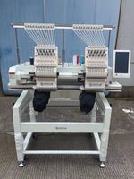 Machine à broder informatisée à double tête, zone de broderie 400*500mm, pour broderie de casquettes plates et de vêtements finis