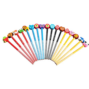 BECOL - Lápices de Madera Coloridos y Bonitos para Estudiantes, Lápices HB Estándar Creativos con Borrador de Dibujos Animados para Niños, Regalos - Product Image 2