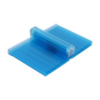 Plaques alvéolaires en polycarbonate PC à fixation murale multi-points en U, modernes, faciles à installer, colorées, transparentes, résistantes aux UV, pour toitures et murs d'hôtels