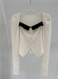 Maglione lavorato a maglia Vintage francese donna Outwear Casual manica lunga Slim Pullover femminile Y2k abbigliamento camicetta stile coreano 2023 inverno - Product Image 6