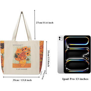 Sacs en toile de coton écologiques de luxe, sacs de shopping personnalisés avec impression de lettres, sacs fourre-tout en toile pour femmes avec logo personnalisé imprimé - Product Image 4
