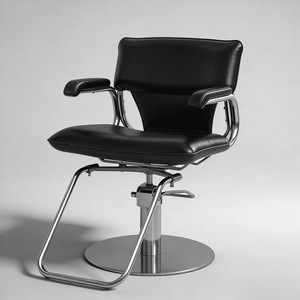 Chaise de barbier moderne avec base en métal, chaise de coiffure économique mais durable pour salon de coiffure - Product Image 3