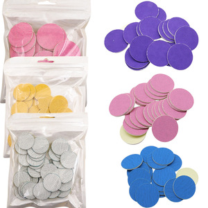Tampons de ponçage ronds colorés pour ongles, disques de ponçage jetables, tampons de ponçage pour ongles, limes électriques pour les pieds, podologie - Product Image 4