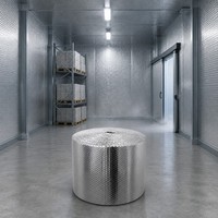 Isolation en feuille bulle réfléchissante moderne avec valeur R4.0 et caractéristiques écologiques pour les toitures d'usines de transformation alimentaire en acier