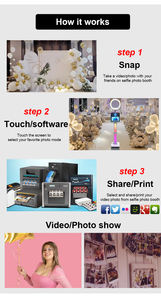 Photomaton interactif pour événements <span class=keywords><strong>et</strong></span> fêtes, avec appareil <span class=keywords><strong>photo</strong></span> reflex numérique en aluminium à installation rapide, pour photos GIF <span class=keywords><strong>et</strong></span> selfies - Product Image 6