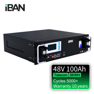 แบตเตอรี่ลิเธียมไอรอนไลฟ์โป4 แบบกำหนดเอง 6000 รอบการใช้งานแบบ Deep Cycle 48V 100Ah สำหรับโทรคมนาคม - Product Image 6