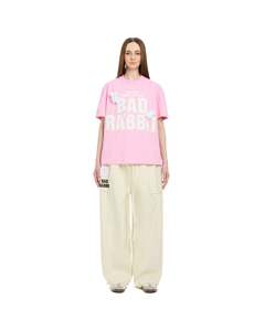 Camiseta <span class=keywords><strong>de</strong></span> algodón con diseño <span class=keywords><strong>de</strong></span> <span class=keywords><strong>conejo</strong></span>, corte holgado, con serigrafía y dos cabezas <span class=keywords><strong>de</strong></span> <span class=keywords><strong>conejo</strong></span> <span class=keywords><strong>de</strong></span> peluche suaves adjuntas - Product Image 5