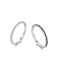 Bague en argent sterling S925 style diamant pour femme, design minimaliste unique, anneau à pierres serties en rangée, bague de queue
