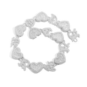 Collier ras-de-cou en argent 925 de qualité supérieure avec perles de moissanite et chaîne cubaine, plaqué rhodium, bijoux de luxe unisexe en provenance d'Inde - Product Image 1