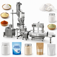 Ligne de production de remplissage et de scellage de poudre, machine d'emballage à vis sans fin pour poudre détergente et épices, pour pots et sachets refermables