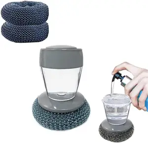 Kitchen Cleaning Tool Dish Brush With Soap Dispenser Kitchen Dish Scrubber Pot Cleaning Brush Soap Dispensing Palm Brush