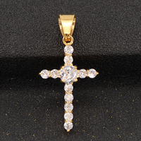 Pendentif en acier inoxydable Beiyan, symbole Anka de l'Égypte ancienne, croix Ankh argentée et dorée avec diamant en cristal, cadeau de Noël