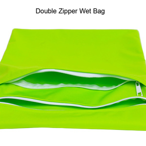 Bolsa húmeda de flores flamencos 30x36 cm bolsa húmeda de doble bolsillo impermeable reutilizable <span class=keywords><strong>para</strong></span> <span class=keywords><strong>cosas</strong></span> de bebé bolsa de almacenamiento de Bikini - Product Image 4