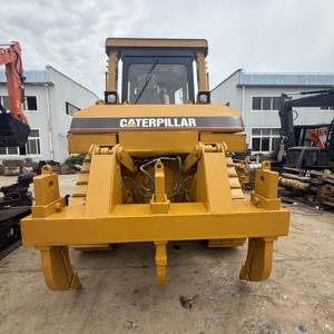 รถดันดิน Caterpillar D7R มือสอง ปี 2020 รุ่นใบมีดเหล็กสีเหลือง มุมมองด้านหน้า อุปกรณ์ก่อสร้างงานหนัก พร้อมเครื่องยนต์และเกียร์ - Product Image 5