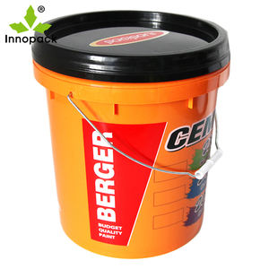 Impresión de logotipo personalizado, cubo de plástico de Color naranja de 15 L con impresión de etiquetas - Product Image 2
