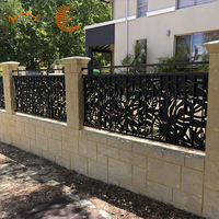 Valla Decorativa de Aluminio Privada, Valla de Jardín de Aluminio Negro