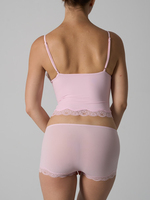 Ensemble de lingerie en dentelle pour femmes S-XL avec logo personnalisé, s'adapte à toutes les morphologies, comprenant un soutien-gorge triangle et un shorty, doux et extensible.