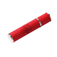 Nouveau design d'usine personnalisé de bouteille en verre rechargeable de pulvérisateur à brume fine en cuir atomiseur de parfum pour des coffrets de cadeaux