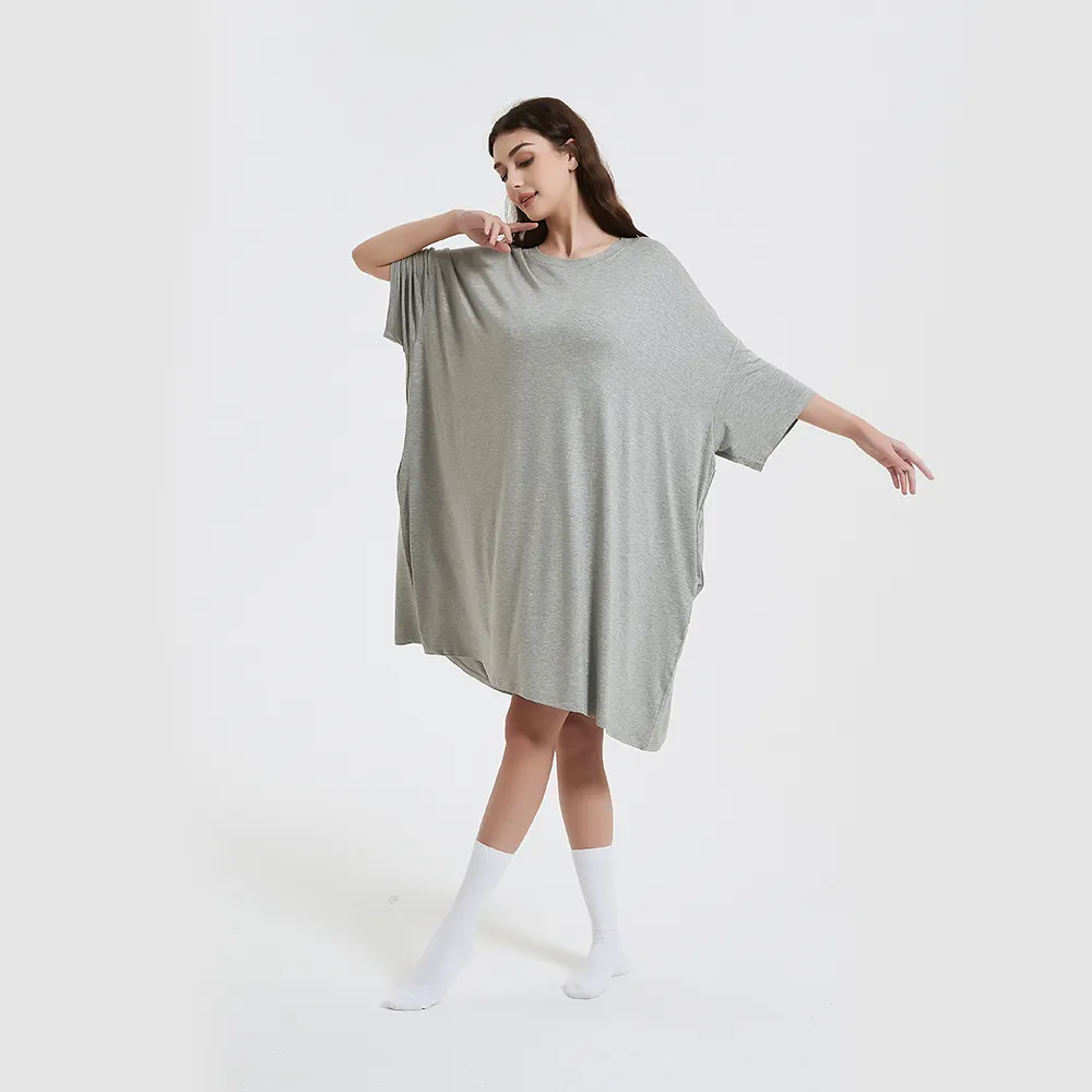 Slaap Shirt Voor Dames Nachtkleding Bamboe Oversized Slaap T-Shirts Nacht T-Shirts Oversized Nachthemden Schattige Nachthemd Custom