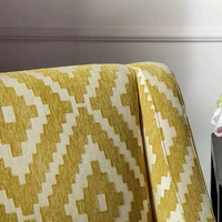 Amerikanischer Landhausstoff-Einzelsessel, Französischer Retro-Jacquard, Hochlehniger Einzelsessel für Ferienhaus und Hotel