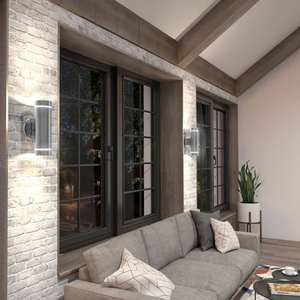 Applique murale extérieure en acier inoxydable GU10 projecteur de jardin monté en surface 2*7W blanc chaud externe haut et bas applique murale - Product Image 6