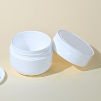 Pots en plastique PP mat recyclables de 100 g avec cuillère pour crème corporelle, emballage cosmétique