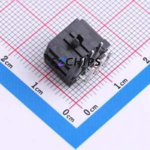 WB300A1H-063P-002 Wire-to-Board Pin Header Bent Lead Through Hole,P=3mm Connector 2x3P 3mm Right Angle Insert 6P - Product Image 2